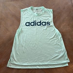 Women’s Adidas teal tank top.